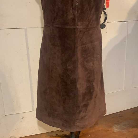 2/$50 NWT Isaac Mizrahi Zip Front Suede Jumper Collegiate Retro Business Rustic - Picture 3 of 13